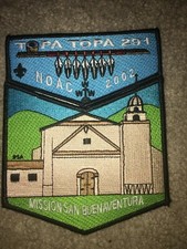 Boy Scout Topa Topa 291 Ventura County California 2002 Council OA Juego de parches con solapa