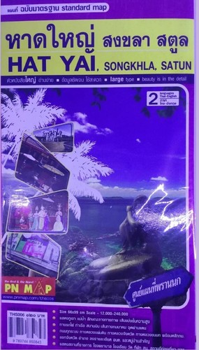 Thailand Map Hat Yai,Songkhla,Satun Tourism Location Groovy Tourist Attraction