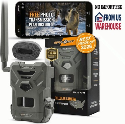 SPYPOINT Flex-M Cellular Trail Camera - Best Hunting Accessories, No WiFi Needed