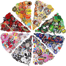 Embroidered Iron-On Patches Applique: 72Pcs Clothing Accessories Random Assort