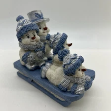 THE ENCORE GROUP INC CHRISTMAS 1999 8” Family Outing  SNOWMANS FIGURINE Rare