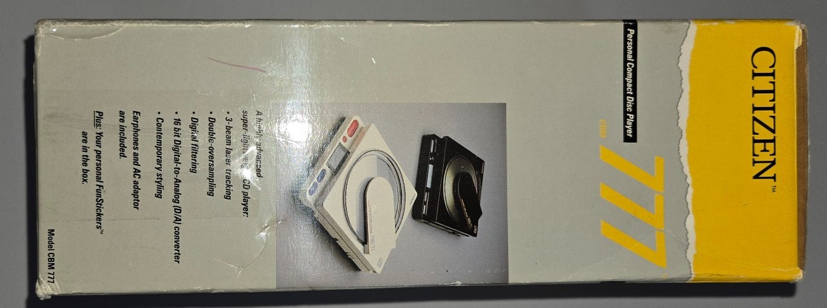 1988 Vintage Citizen CBM777 Compact Disc Player Digital Audio Made