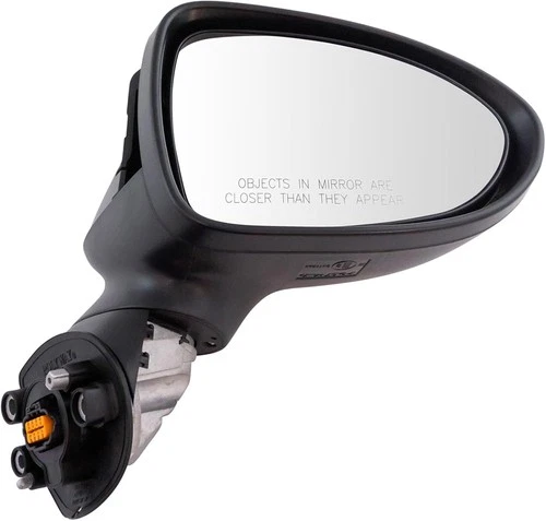 Exterior RH Passenger Side Power Heated Mirror Black Smooth Kia Rio KI1321188