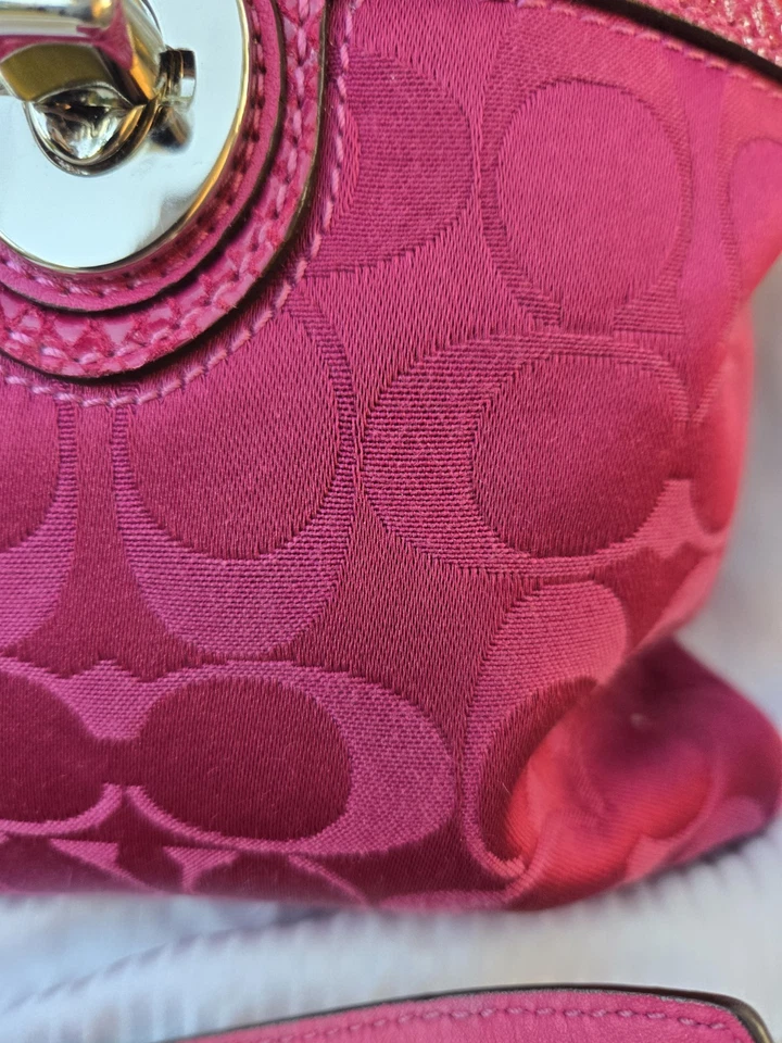 Подлинный тренер питон розовый подпись Jacquard ящерица кожаная отделка сумка Дамская сумка. ̼ - Изображение 3 из 4