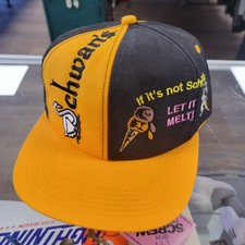 Vintage 90s Schwan's Ice Cream Promo Snapback Hat Made In USA K Products