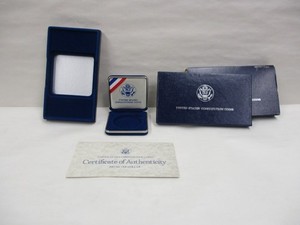 EMPTY BOX For 1987 Constitution Proof Silver Dollar Coin