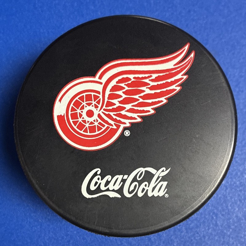 Detroit Red Wings Coca-Cola Official Ice Hockey Rubber Puck Made in Slovakia