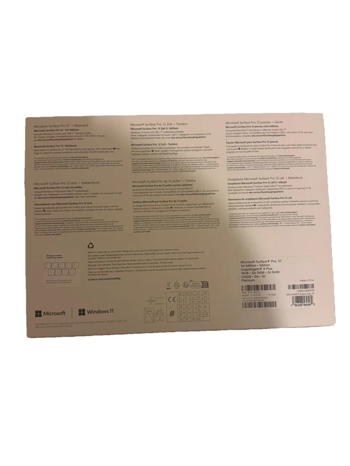 Microsoft Surface Pro 12" Copilot+ PC, Snapdragon X Plus, 256GB With Keyboard - Image 3 of 3