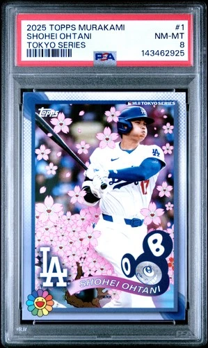 2025 TOPPS TAKASHI MURAKAMI + MLB WORLD TOUR TOKYO SERIES #1 SHOHEI OHTANI PSA 8