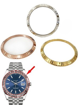 Watch accessories For 126334/126333 Stainless Steel 41mm Log Dog Tooth Ring