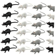 GXXMEI 36PCS 3inch Plastic Fake Rat Plastic Mouse Toys Decorations Realistic