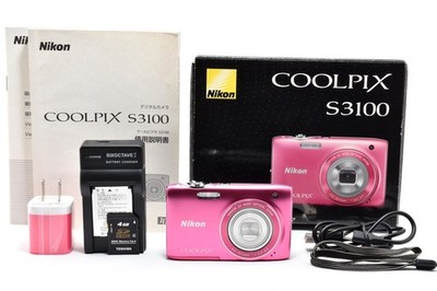 Y2K Nikon Coolpix S3100 Pink 5X 14.0Mp English OK Compact Digital Camera 2831552