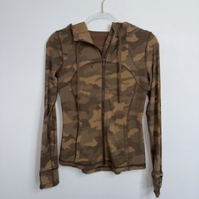 Lululemon Hooded Define Jacket Nulu Heritage 365 Camo Beige Multi Womens Sz 6