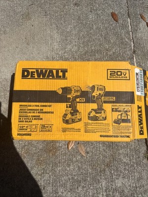   DEWALT 20V Brushless 2-Tool Combo (2)-4AH Batteries/Charger DCK2050M2 w/ Bag