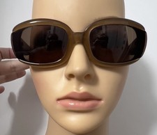 Vintage 1998 Calvin Klein The Avenger Oval Acetate Frame Amber 721S Sunglasses