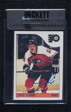 BAS 1985-86 O-Pee-Chee Tim Kerr #91 Seal of Authenticity Auto ur8
