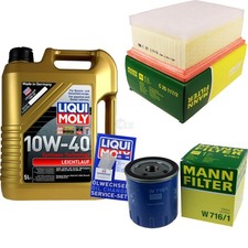 INSPEKTIONSKIT FILTER LIQUI MOLY ÖL 5L 10W-40 für Peugeot 307 CC 3B 2.0 16V 3E