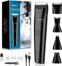 Quiet Waterproof 4-in-1 Dog Pet Grooming Clippers Cordless USB-C Nail Trimmer