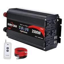 Inverter with LCD  Remote Control 12V DC to 110V/120V AC 60HZ Power 2500 Watt