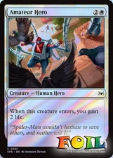 Amateur Hero 0001 MTG Marvel's Spider-Man Eternal Common NP Foil