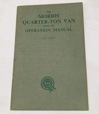 Morris Quarter-Ton Van (Series III) Operation Manual - First Edition