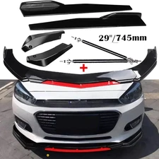 Front Bumper Lip Splitter Spoiler Glossy Body Side Skirt For Chevrolet Cruze