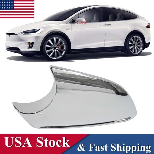For 2016-2021 Tesla Model X Left Side Wing View Mirror Bottom Base Cover Chrome