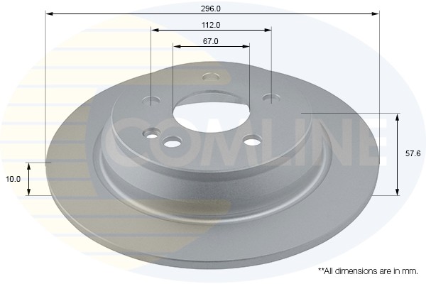 2 PCS COMLINE ADC1628 Brake Disc