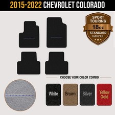 Vintage Script Logo Front Rear Floor Mats For 15-22 Colorado Ado