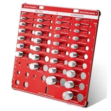  Thread Checker, 42 Nut and Bolt Thread Checker, 19 Standard SAE and15 Metric, 