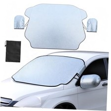 Exterior Windshield Sun Shade for Car, Magnetic Front Window Cover, L silver