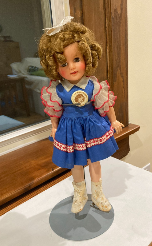 Ideal Shirley Temple Doll ST-15 with Ice Skates 14 1/5" Tall