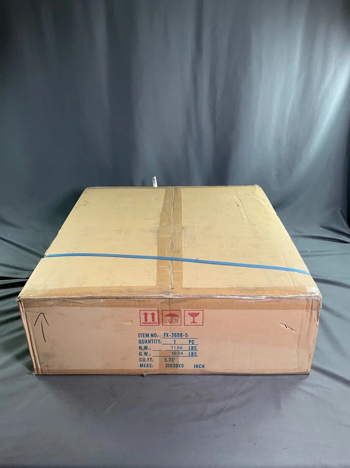 Lámpara de araña industrial Cal Lighting Melilla de 5 luces, metal y vidrio, clasificación ETL, en Foto 4 de 4