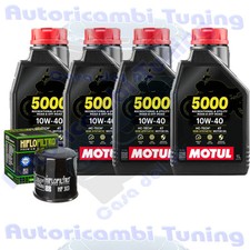Kit Tagliando Olio Motul 5000 10W40 Filtro Per Honda CB400 F2N Super Four NC31�