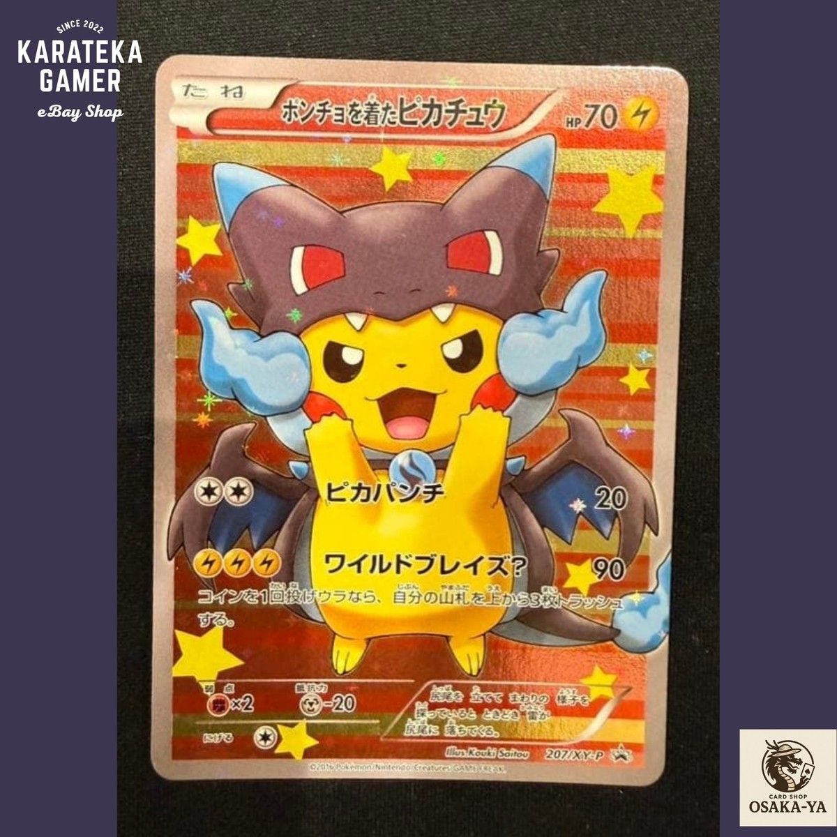 Poncho Wearing Pikachu Charizard X 207/XY-P Special Box 2016