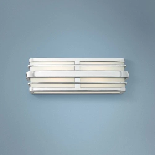 Hinkley Winton 15 1/2" Wide Deco Chrome Vanity Bath Wall Light - Picture 1 of 6