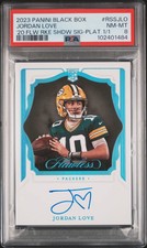 2023 Panini Black Box Jordan Love #RSSJLO '20 FLW RKE Shdw SIG Plat 1/1 PSA 8