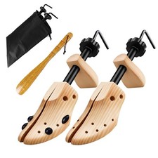 Pair of Premium Wood Shoe Stretcher,4-Way Shoe Trees Length  Width Adjustabl...