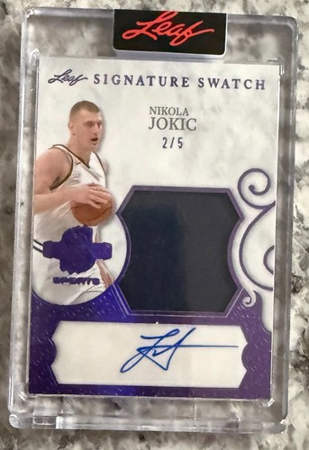 2026 Leaf Signature Swatch Nikola Jokic Auto Game Used Jersey      2/5