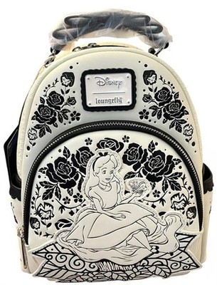 Loungefly Disney Alice in Wonderland Mini Backpack Cream Black 2026 UNRELEASED!