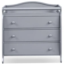 Baby 3 Drawer Changing Table Infant Diaper Changing Station w/ Safety Belt Grey