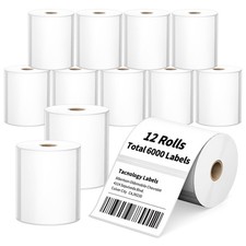12 Rolls 4" x 3" Direct Thermal Labels - Shipping Multipurpose Paper for Ba...