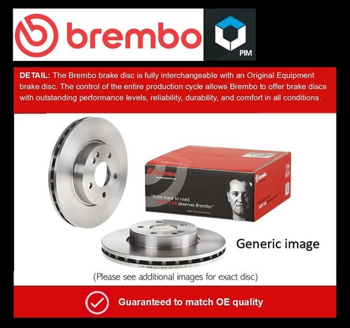 2x Brake Discs Pair Vented fits BMW 330 2.0 Front 2015 on 330mm Set Brembo New - 第 1/3 張圖片