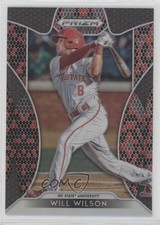 2019 Panini Prizm Draft Picks Red & Black Snakeskin Prizm Will Wilson #21 0b0