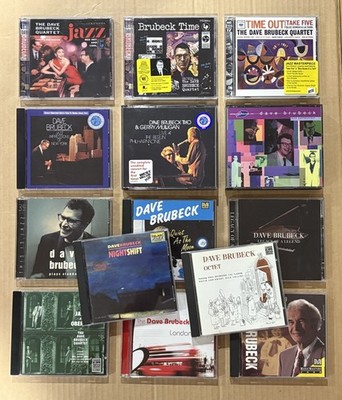 Large DAVE BRUBECK JAZZ CD Lot: Red Hot Cool, Time Out, Nightshift - 14 Titles