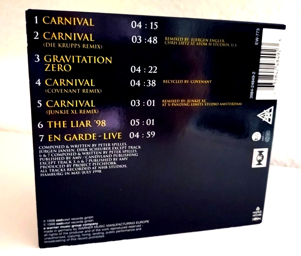 PROJECT PITCHFORK ★ Carnival LTD (eastwest 1998) / 7 Track Maxi CD Digipak - Bild 2 von 3