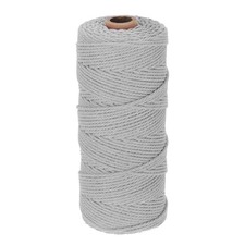 2mm x 186 Yard Light Grey Natural Cotton Macrame Rope, 2 Strands
