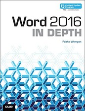 Word 2016 In Depth (includes Content Update Program)-Faithe Wemp