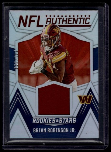 2023 Rookies & Stars #NA-BRJ Brian Robinson Jr. NFL Authentic Longevity #/399 - Bild 1 von 2