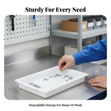 Shallow Rectangular Container sturdyDuty Utility Tray Large Capacity for Garage
